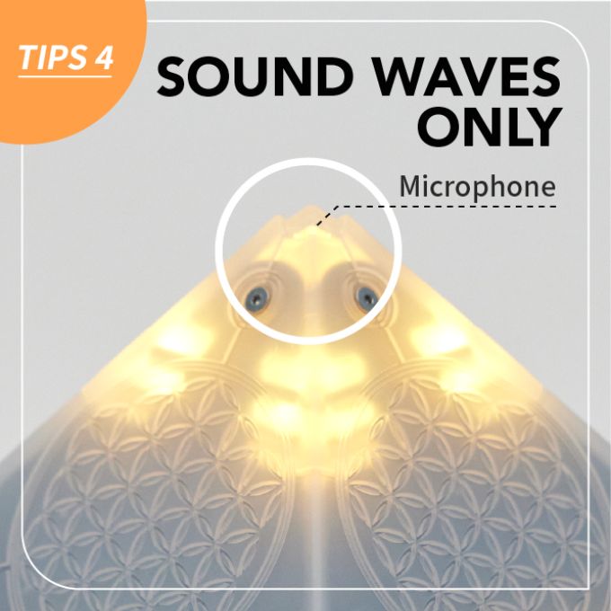 Tip 4: the microphone on top only picks up sound waves